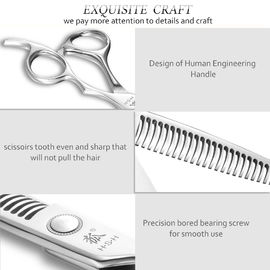 Cobalt Steel Hair Thinning Scissors Right Handed 6.0 Inch Ball Bearing UFO Screw